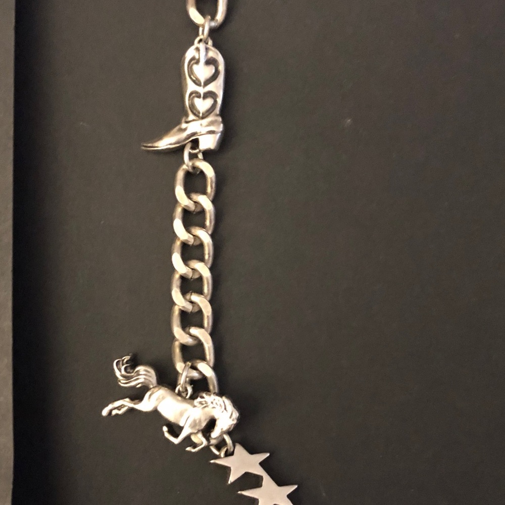 Zara x TwoJeys Silver Tone Horse Charm Necklace Star & Boot Accents OS NWT - Picture 6 of 16